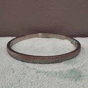 Elegant Silver Stainless Steel Bangle Bracelet